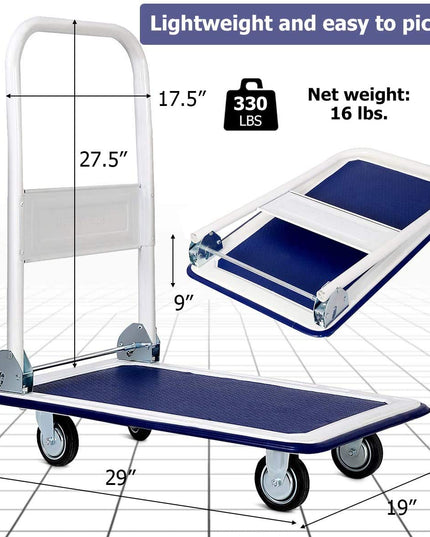 10 Platform Cart Dolly - Giantex