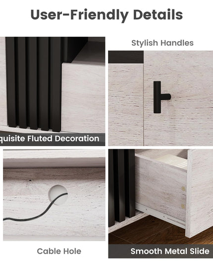 Giantex Modern TV Stand for 65-80 Inch TV