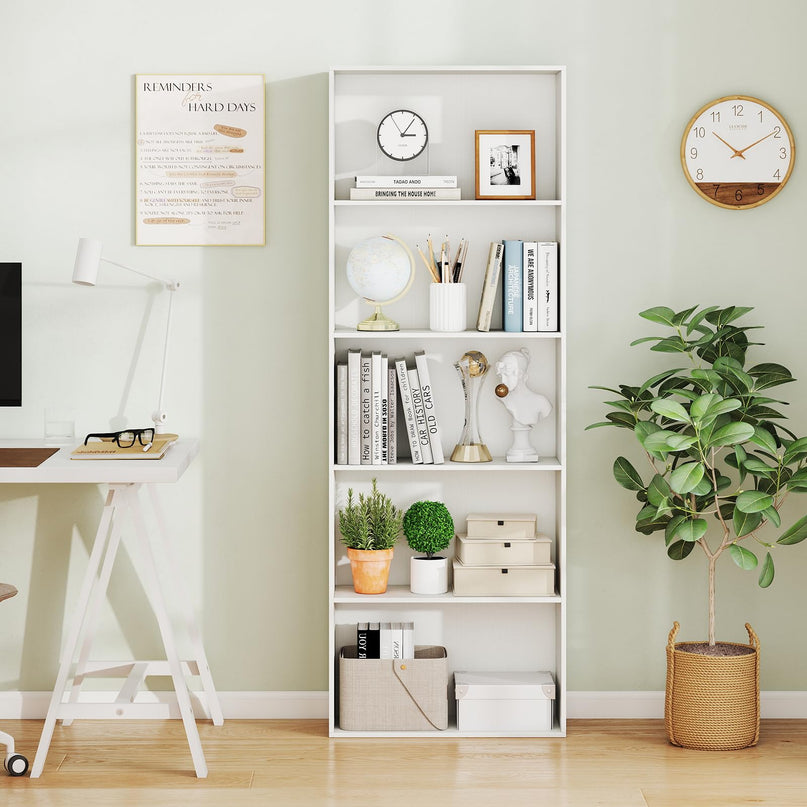 Giantex 5 Tier Bookshelf for Living Room Bedroom Home Office