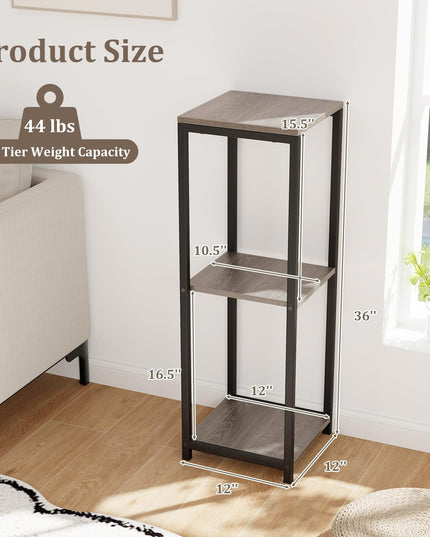 Giantex 3 Tier Tall Plant Stand Indoor, 36 Inch Corner Plant Holder with Metal Frame