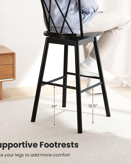 Giantex Windsor Bar Stools Set of 2/4(29"/24")