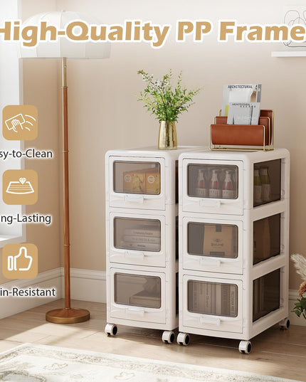 Giantex Rolling Storage Cart with Lockable Wheels