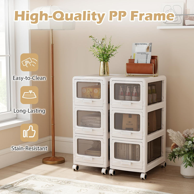 Giantex Rolling Storage Cart with Lockable Wheels
