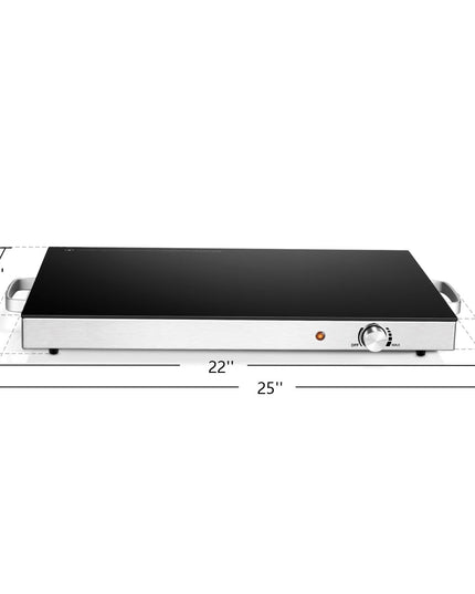 Giantex 2 Packs Electric Warming Tray, 22''x15'' Hot Plate with Adjustable Temperature Control