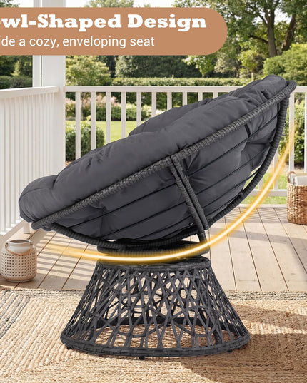 Giantex Wicker Papasan Chair with Soft Thick Cushion（ 41.5"W）