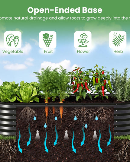 Giantex 6x2x1 FT Raised Garden Bed w/Greenhouse Cover