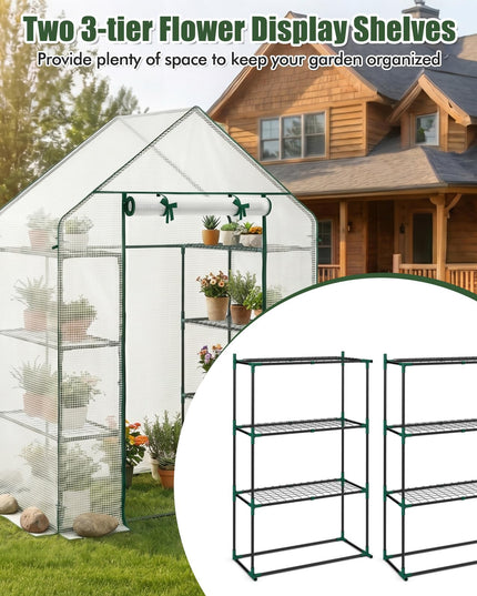 Giantex Portable Plant Garden House Indoor Outdoor Mini Growing House for Herb Flower Succulent