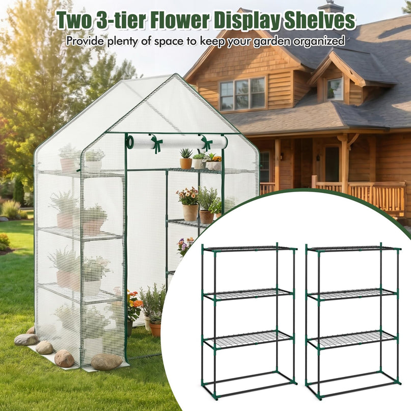 Giantex Portable Plant Garden House Indoor Outdoor Mini Growing House for Herb Flower Succulent