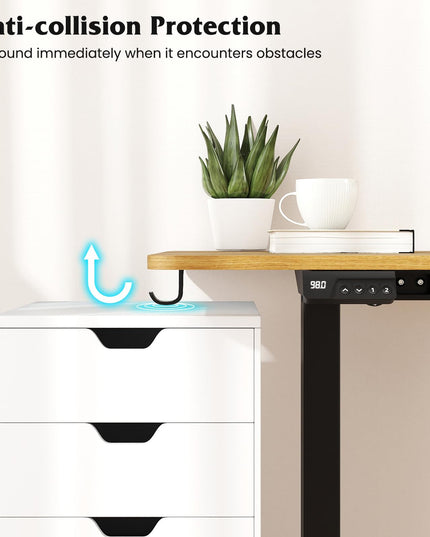 Pieds de bureau réglables électriques Giantex pour plateau de 100 à 120 cm