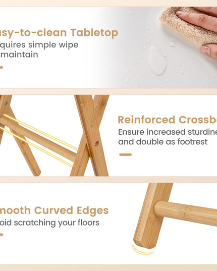 Giantex Folding TV Tray Table for Eating on Couch