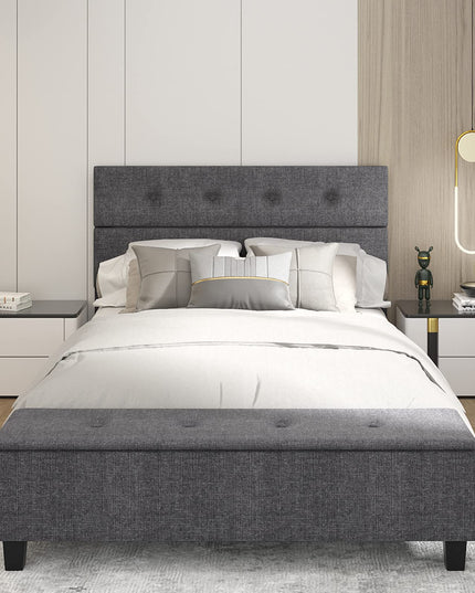 Bed Frame with Ottoman Storage - Giantex