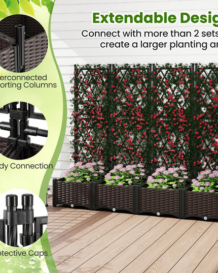 Jardinière surélevée Giantex avec treillis
