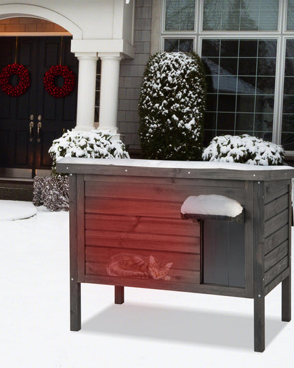 Giantex Outdoor Cat House - Weatherproof Feral Cat Shelter with All-Round Foam Insulated