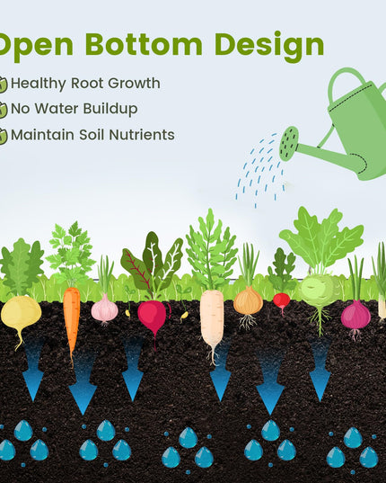 Giantex 8x4x1ft Metal Raised Garden Bed, Planter Box with Protective Edges