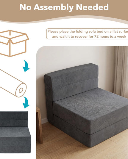 Giantex 4-in-1 Folding Sofa Bed Convertible Sleeper Chair for Adults
