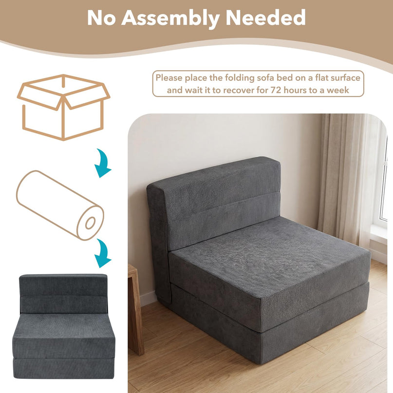 Giantex 4-in-1 Folding Sofa Bed Convertible Sleeper Chair for Adults