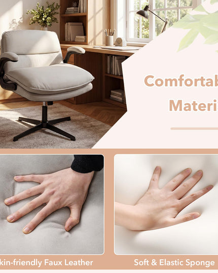 Giantex Ergonomic Criss Cross Chair with Flip-up Arms