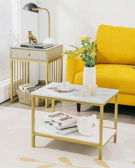 Giantex Nesting Coffee Table Set w/Drawer & Shelf