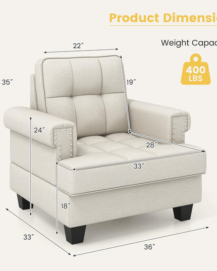 Giantex Mid Century Modern Accent Chair