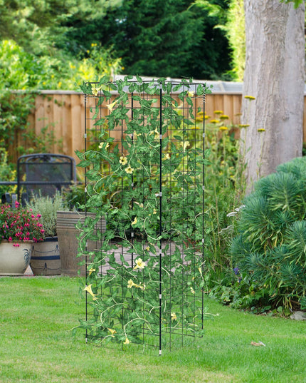 Giantex 4 Panels Cucumber Trellis A-Frame Garden Trellis for Plant Climbing