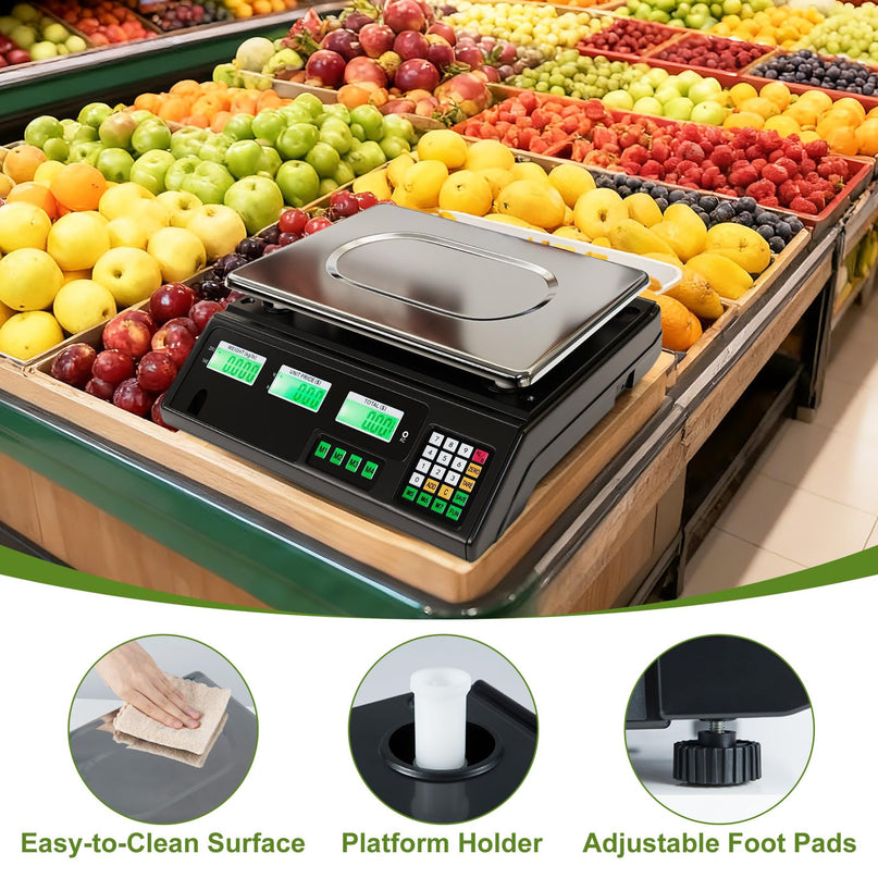 Giantex Price Computing Scale 88 lb/40 kg Rechargeable Commercial Food Scale