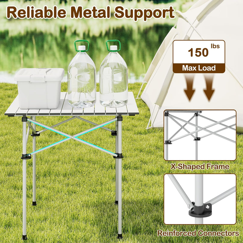 Giantex Folding Roll-up Camping Table with Carry Bag for Picnic
