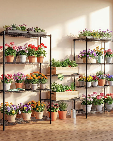 Étagère métallique robuste Giantex pour cuisine, garage, cellier (122 cm L x 46 cm l x 184 cm H)