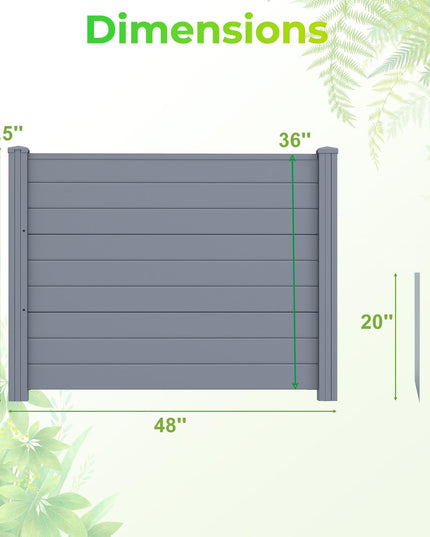 Giantex 48''W x 36''H 3/6 Panels Air Conditioner Fence