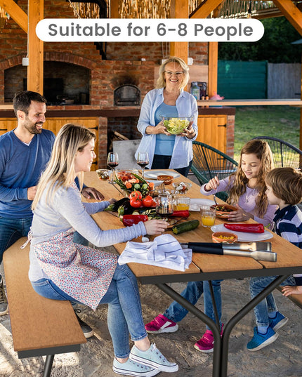 Giantex 6 FT Outdoor Picnic Table Bench Set for 6-8 People