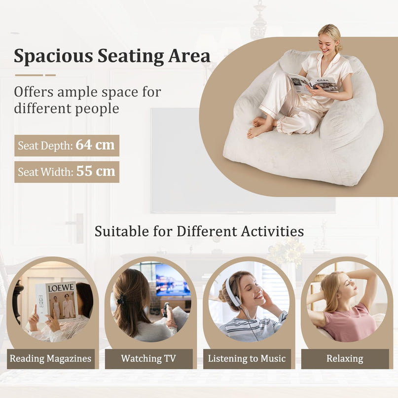 Giantex Bean Bag Chair for Adults Teens for Living Room