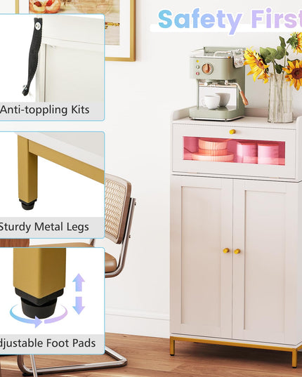 Giantex Sideboard Buffet Cabinet with LED Light
