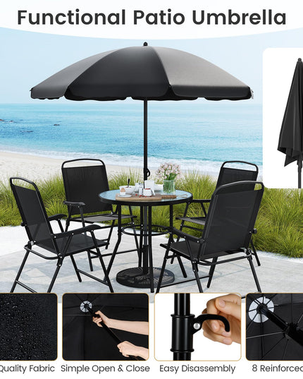 Giantex 6 Pieces Outdoor Dining Set for Lawn