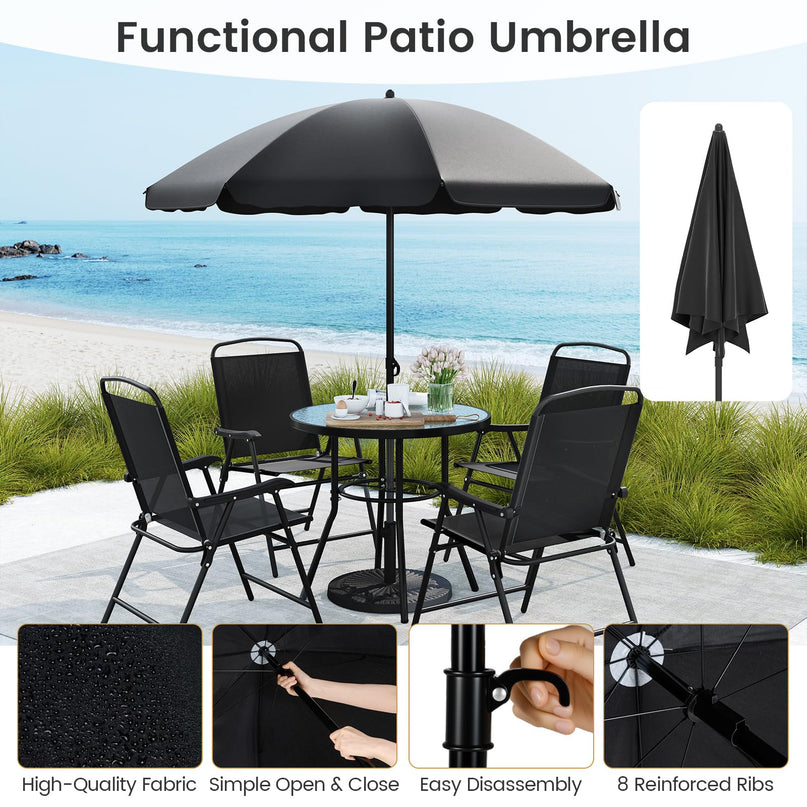 Giantex 6 Pieces Outdoor Dining Set for Lawn
