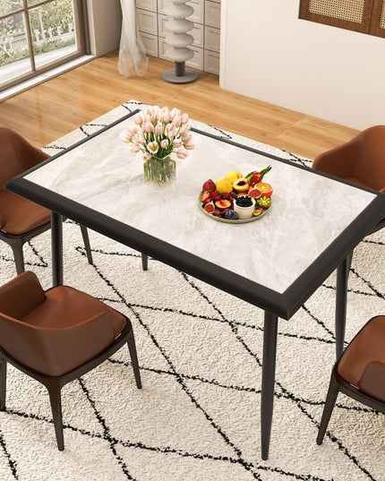 Giantex 44" Dining Table with Food-Grade Sintered Stone Tabletop
