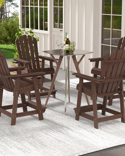 Giantex HDPE Tall Adirondack Chair, 24.5”H Counter Height Bar Stool