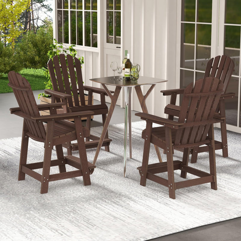 Giantex HDPE Tall Adirondack Chair, 24.5”H Counter Height Bar Stool