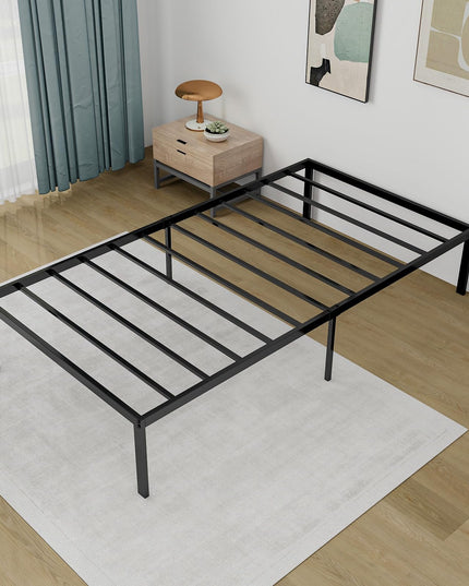 Giantex Twin Bed Frame, 14 Inch Metal Platform Bed with Under Bed Storage Space, Heavy-Duty Steel Slat Mattress Foundation