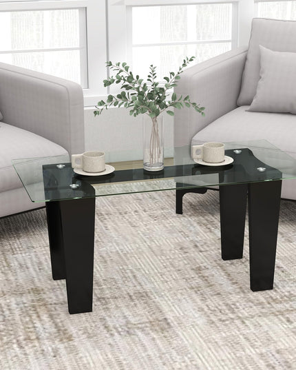 Giantex Rectangular Glass Coffee Table