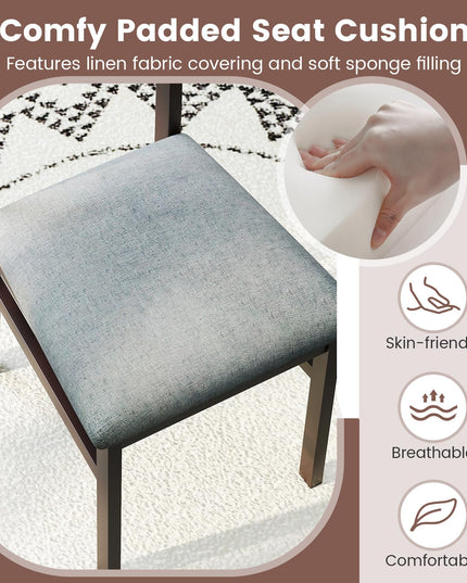 Giantex Wooden Dining Chairs Set for Dining Living Room