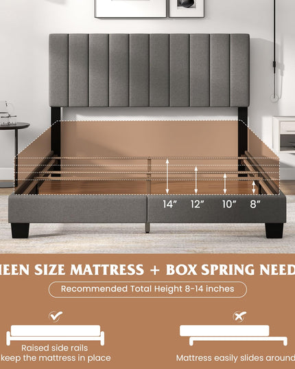 Giantex Queen Size Platform Bed Frame