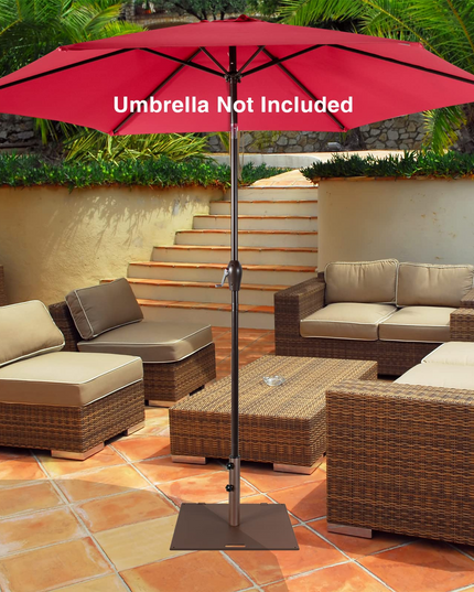 50lbs Steel Patio Umbrella Base with 2 Tightening Knobs