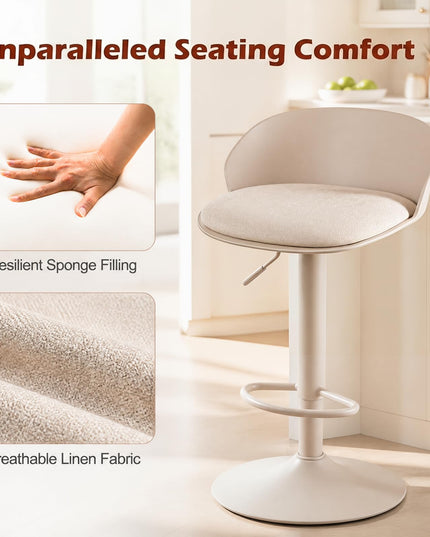 GIANTEX Swivel Bar Stools Set of 2/4 for Dining Room Island