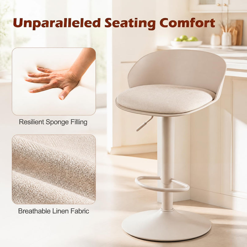GIANTEX Swivel Bar Stools Set of 2/4 for Dining Room Island