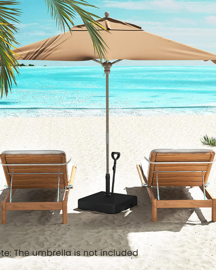 Giantex 132 lbs Fillable Patio Umbrella Stand with Retractable & Removable Pull Rod