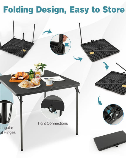 Giantex Portable Folding with All Weather HDPE Tabletop for Beach