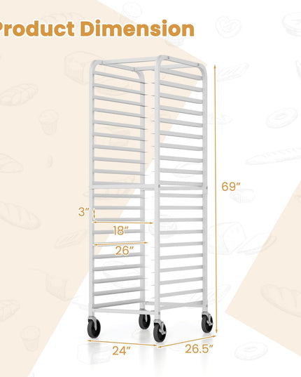 Giantex 20-Tier Kitchen Bun Pan Sheet Rack