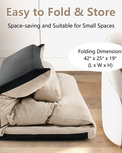 Giantex Adjustable Floor Sofa Bed, Foldable Lazy Couch Bed with Adjustable Backrest