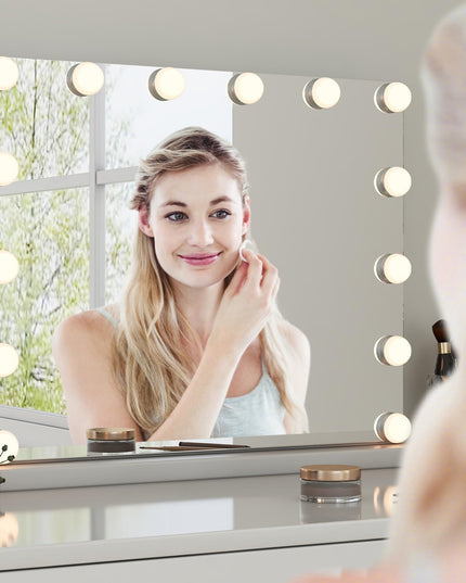 CHARMAID Vanity Mirror with Lights - 20" Hollywood Lighted Makeup Mirror with 14 LED Bulbs, 3 Color Lighting Modes