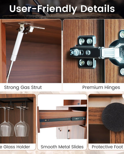 Giantex 66" Kitchen Pantry Cabinet with Charging Station