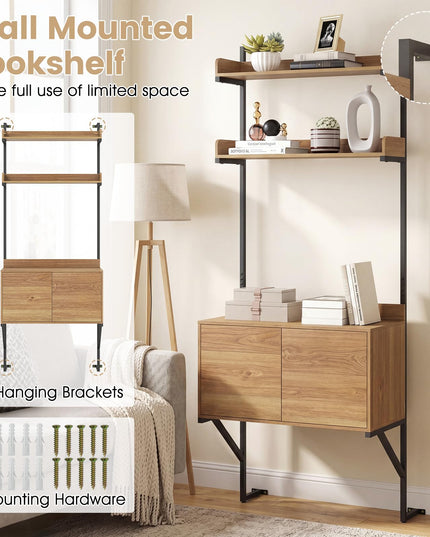 Giantex 71.5" Tall Bookshelf with Storage Cabinet(1/2)